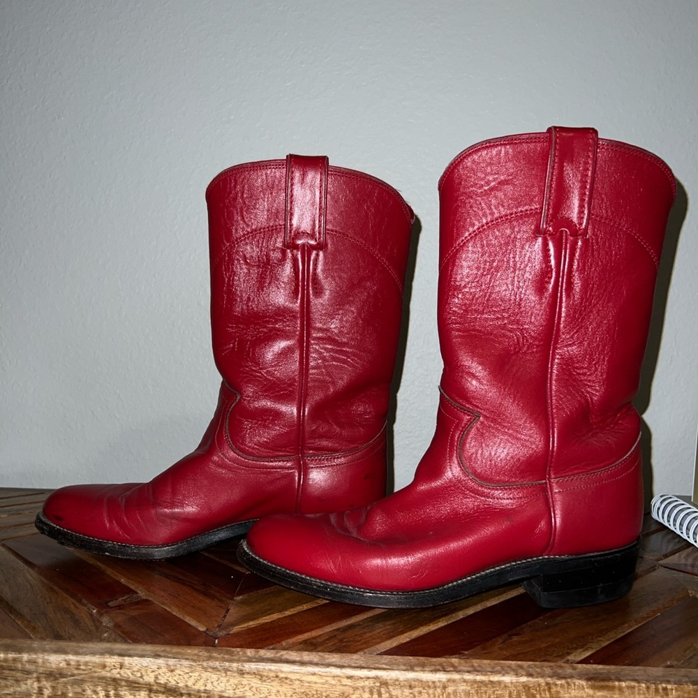 Red cowboy boots